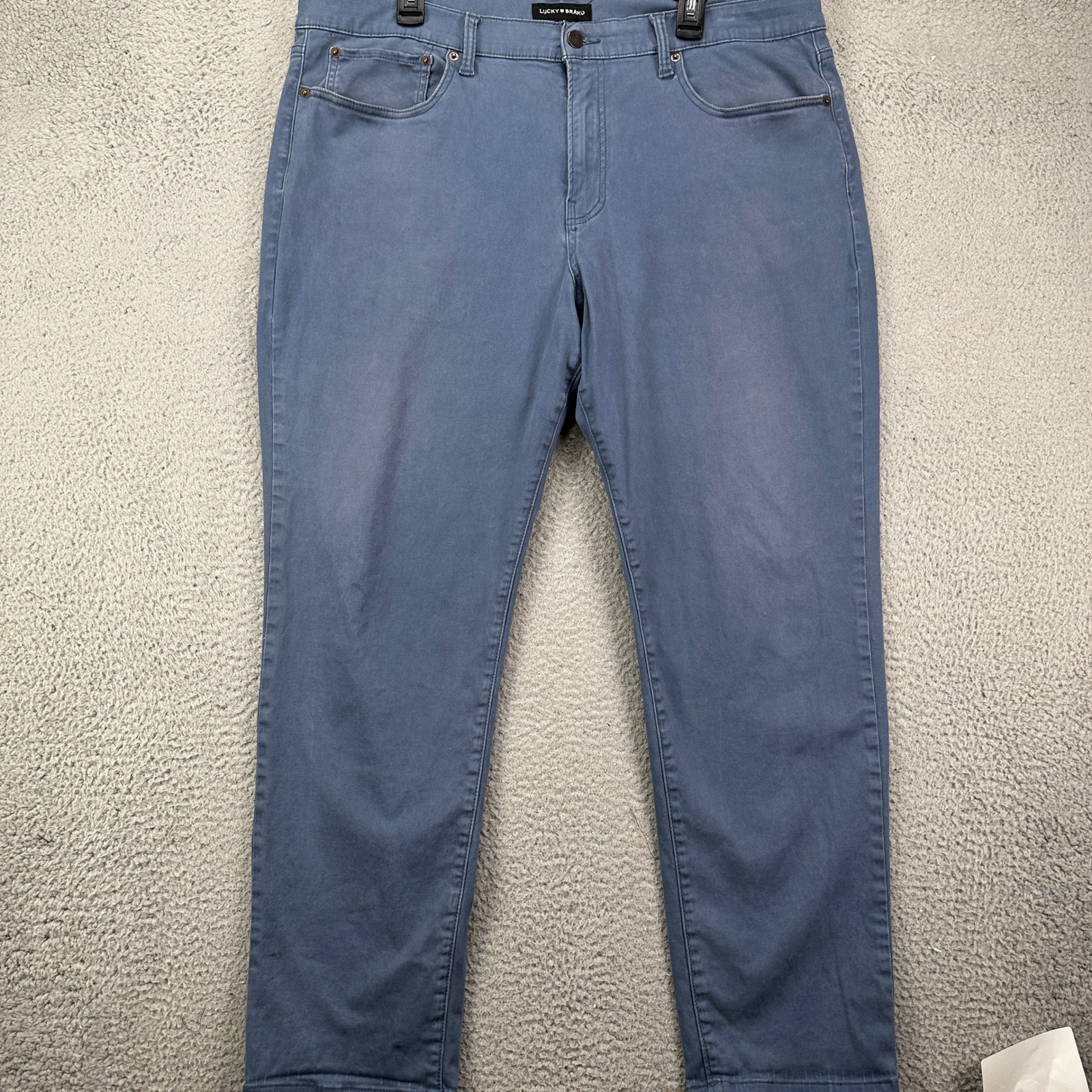 Lucky Brand 321 Mens Slim Straight Jeans 40x30 Blue 5 Pocket Stretch Soft Denim